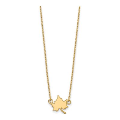Indiana State University 14K Yellow Gold Small I-S Pendant Necklace – view 2