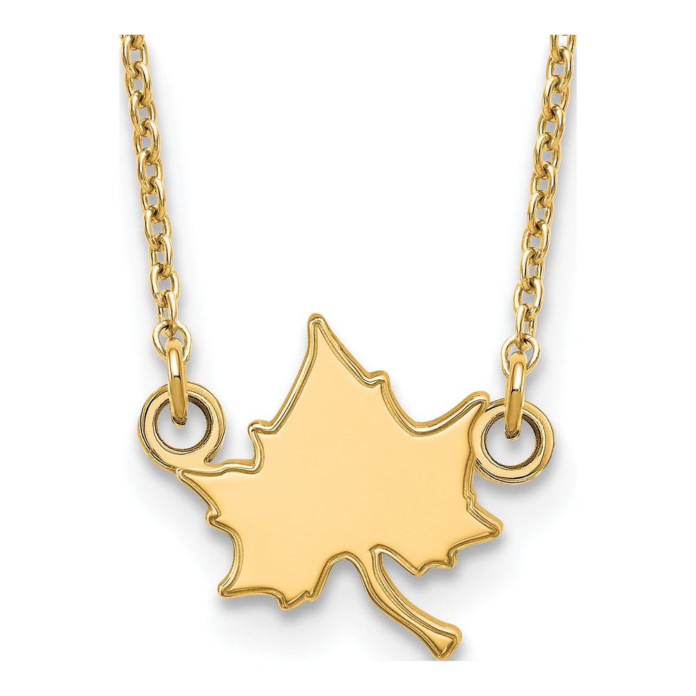 14K Gold Logoart Indiana State University I-S Small Pendant 18 Inch Necklace