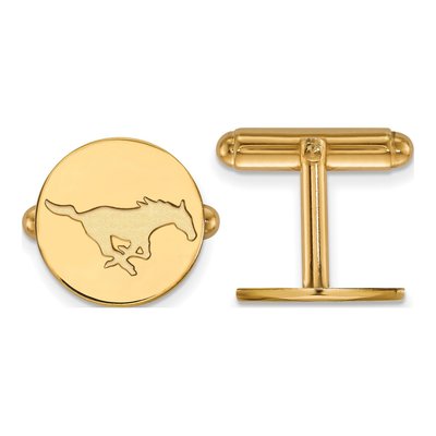 SMU Mustangs Gold-Plated Cuff Links