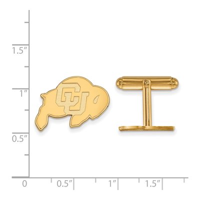 14K Yellow Gold Logoart University Of Colorado Buffalo Cuff Links – view 2