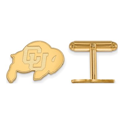 14K Yellow Gold Logoart University Of Colorado Buffalo Cuff Links