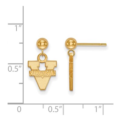 University of Virginia 14K Yellow Gold Ball Earrings – view 2