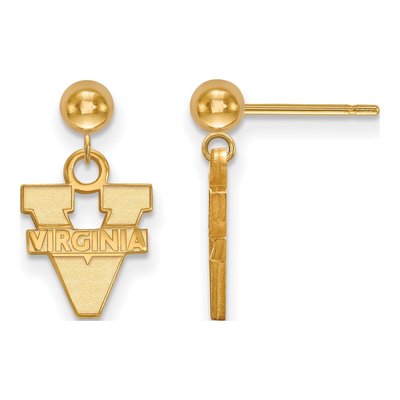 University of Virginia 14K Yellow Gold Ball Earrings