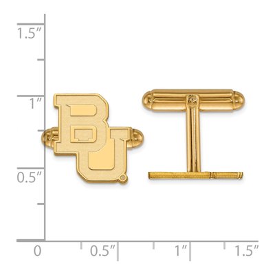 14K Yellow Gold Logoart Baylor University Bears Cuff Links – view 2