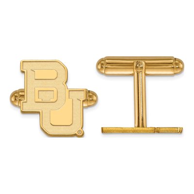 14K Yellow Gold Logoart Baylor University Bears Cuff Links
