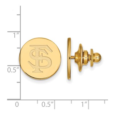 14K Yellow Gold Logoart Florida State University F-S Lapel Pin – view 3