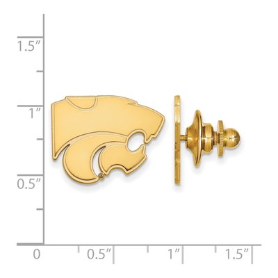14K Yellow Gold Logoart Kansas State University Wildcat Lapel Pin – view 3