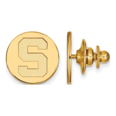 14K Gold Michigan State Letter S Lapel Pin