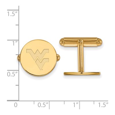 West Virginia University Cuff Links | Gold-Plated Silver – view 2