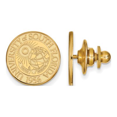 14K Gold USF Bulls Crest Lapel Pin