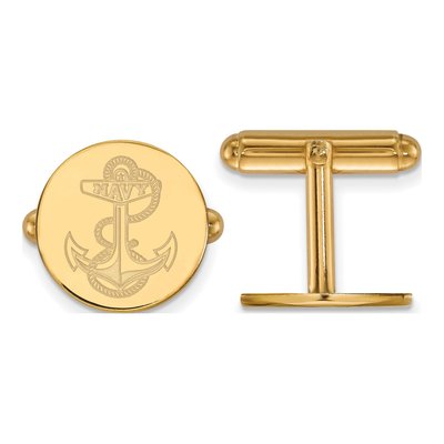 14K Gold US Naval Academy Anchor Cuff Links