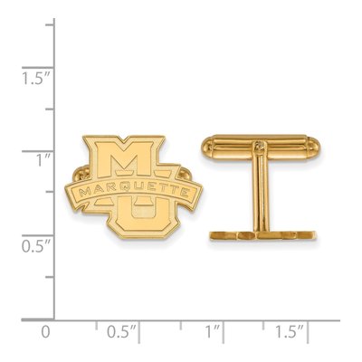 14K Yellow Gold Logoart Marquette University Cuff Links – view 2