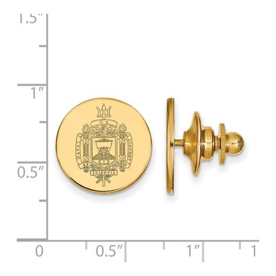 14K Yellow Gold Logoart Us Naval Academy Crest Lapel Pin – view 3