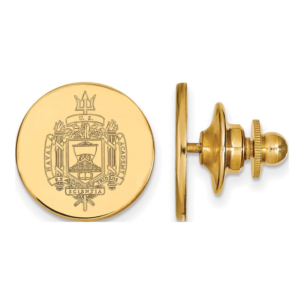 14K Yellow Gold Logoart Us Naval Academy Crest Lapel Pin