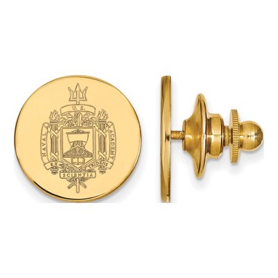14K Yellow Gold Logoart Us Naval Academy Crest Lapel Pin