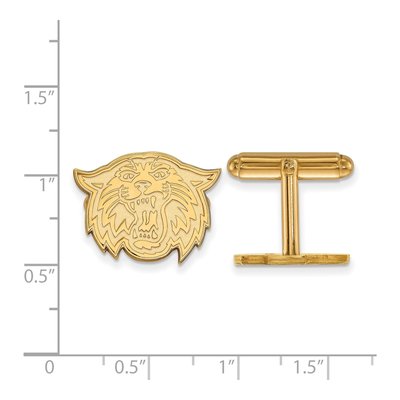 14K Yellow Gold Logoart Villanova University Wildcat Cuff Links – view 2