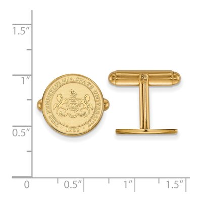 14K Gold Penn State Crest Cuff Links – view 2