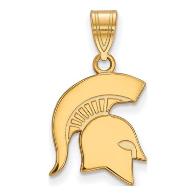 Michigan State University 14K Yellow Gold Medium Spartan Pendant