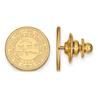 14K Yellow Gold Logoart West Virginia University Crest Lapel Pin