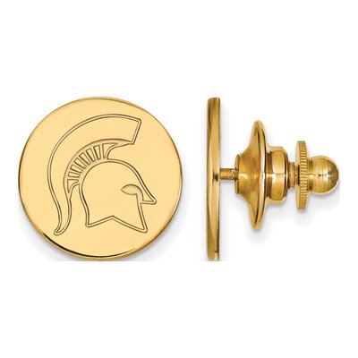 14K Gold Michigan State Spartan Lapel Pin