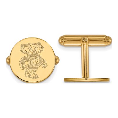 14K Gold Wisconsin Badgers Cuff Links