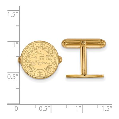 14K Gold WVU Crest Cuff Links – view 2