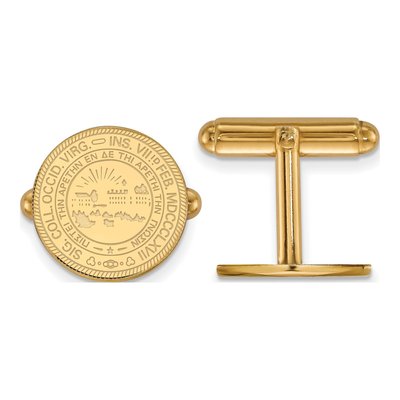 14K Gold WVU Crest Cuff Links