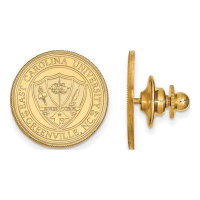 14K Yellow Gold Logoart East Carolina University Crest Lapel Pin
