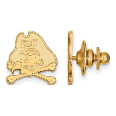 14K Yellow Gold Logoart East Carolina University Pirate Lapel Pin