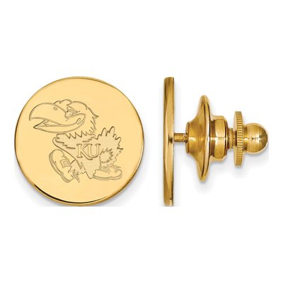 14K Gold University of Kansas Jayhawk Lapel Pin