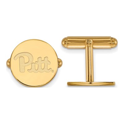 14K Yellow Gold Logoart University Of Pittsburgh Cuff Links