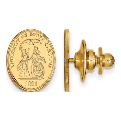 14K Gold USC Crest Lapel Pin