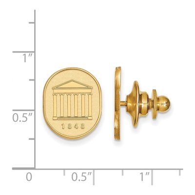 14K Yellow Gold Logoart University Of Mississippi 1848 Crest Lapel Pin – view 3