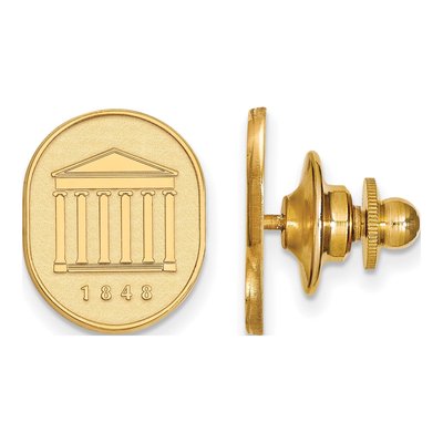 14K Yellow Gold Logoart University Of Mississippi 1848 Crest Lapel Pin