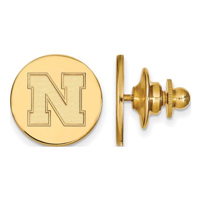 14K Yellow Gold Logoart University Of Nebraska Letter N Disc Lapel Pin