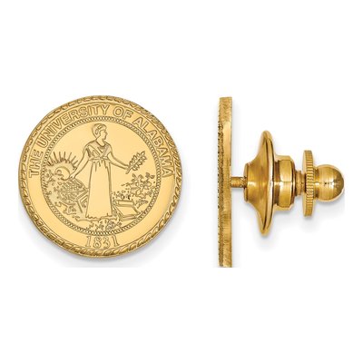 14K Yellow Gold Logoart University Of Alabama Crest Lapel Pin