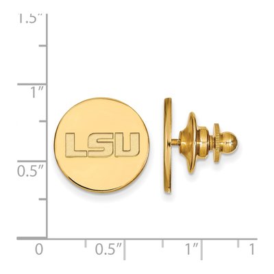 14K Yellow Gold Logoart Louisiana State University L-S-U Lapel Pin – view 3