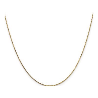 14K Yellow Gold 0.8mm 8mm Box Chain – view 3