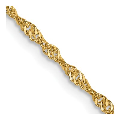 14K Yellow Gold 1.3mm Singapore Chain