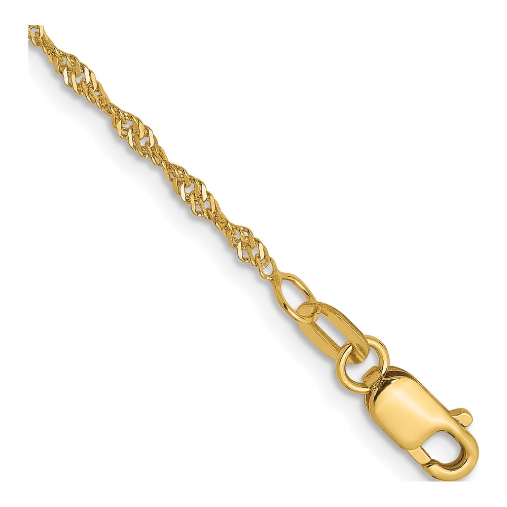 14K Yellow Gold Singapore Chain Bracelet