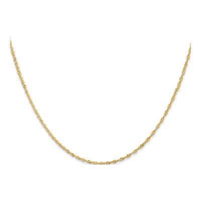10K Yellow Gold 1mm Singapore Chain – view 3