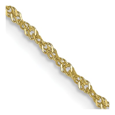 10K Yellow Gold 1mm Singapore Chain