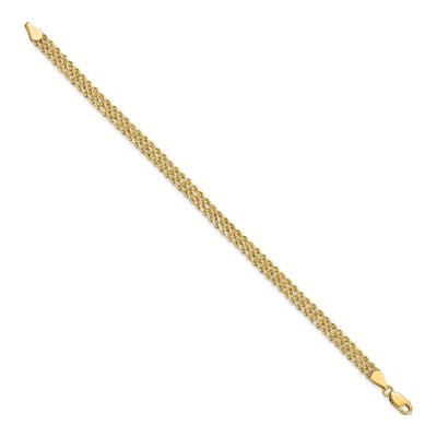14K Yellow Gold 4.5mm Diamond-Cut Triple Rope Chain Bracelet – view 4