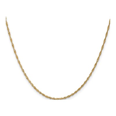 10K Yellow Gold 1.3mm Singapore Chain – view 3