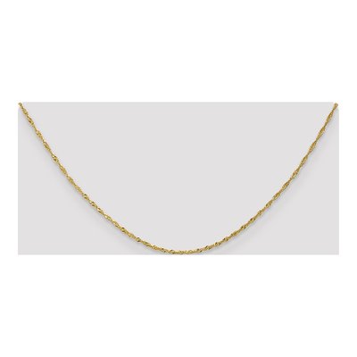 10K Yellow Gold 1.3mm Singapore Chain – view 5