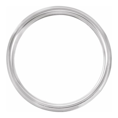 Sterling Silver 6mm Beveled-Edge Comfort-Fit Flat Wedding Band – view 2