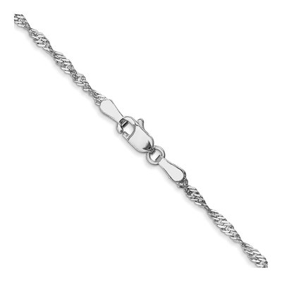14K White Gold 1.6mm Singapore Chain – view 4