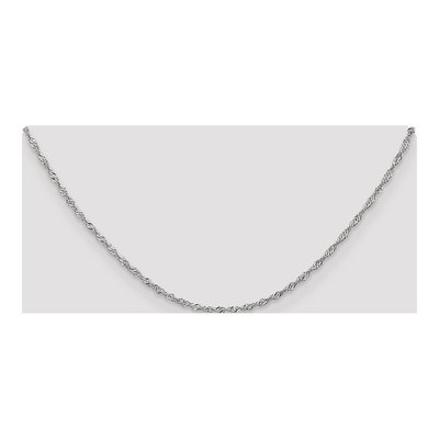 14K White Gold 1.6mm Singapore Chain – view 5