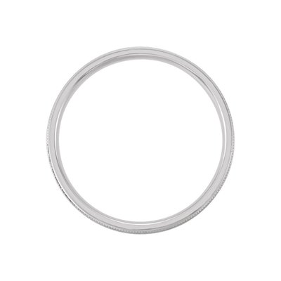 Sterling Silver 6mm Milgrain Edge Comfort-Fit Flat Wedding Band – view 2