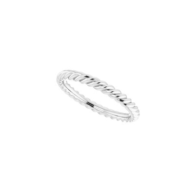 Continuum Sterling Silver 2.5mm Rope Stacking Band – view 4